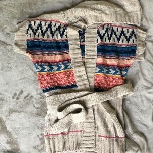 American Rag short sleeve tribal sweater